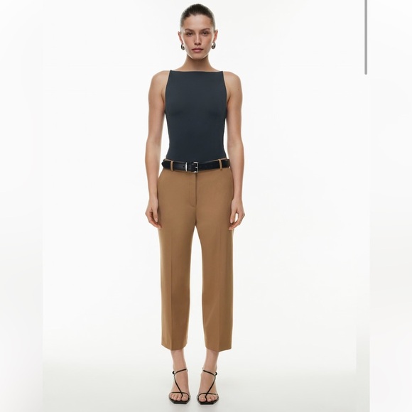 NWT Aritzia Babaton Agency Cropped Pant City Wool in Seville Womens Size 6 - Picture 1 of 16
